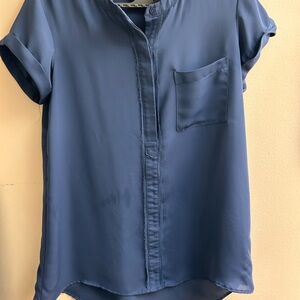 Simply Vera Vera Wang Women's Blouse - Deep Blue